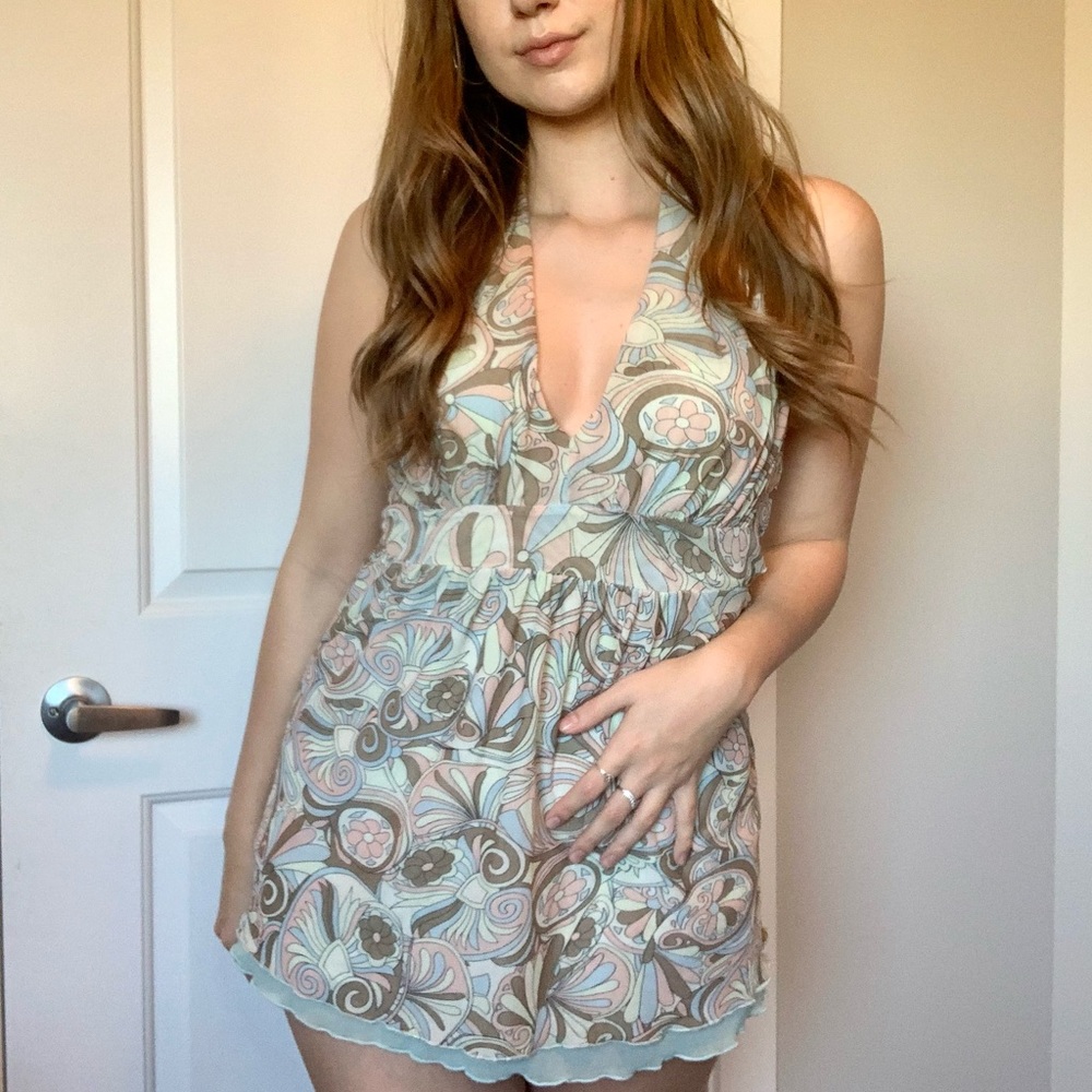 70’s Inspired Halter Babydoll